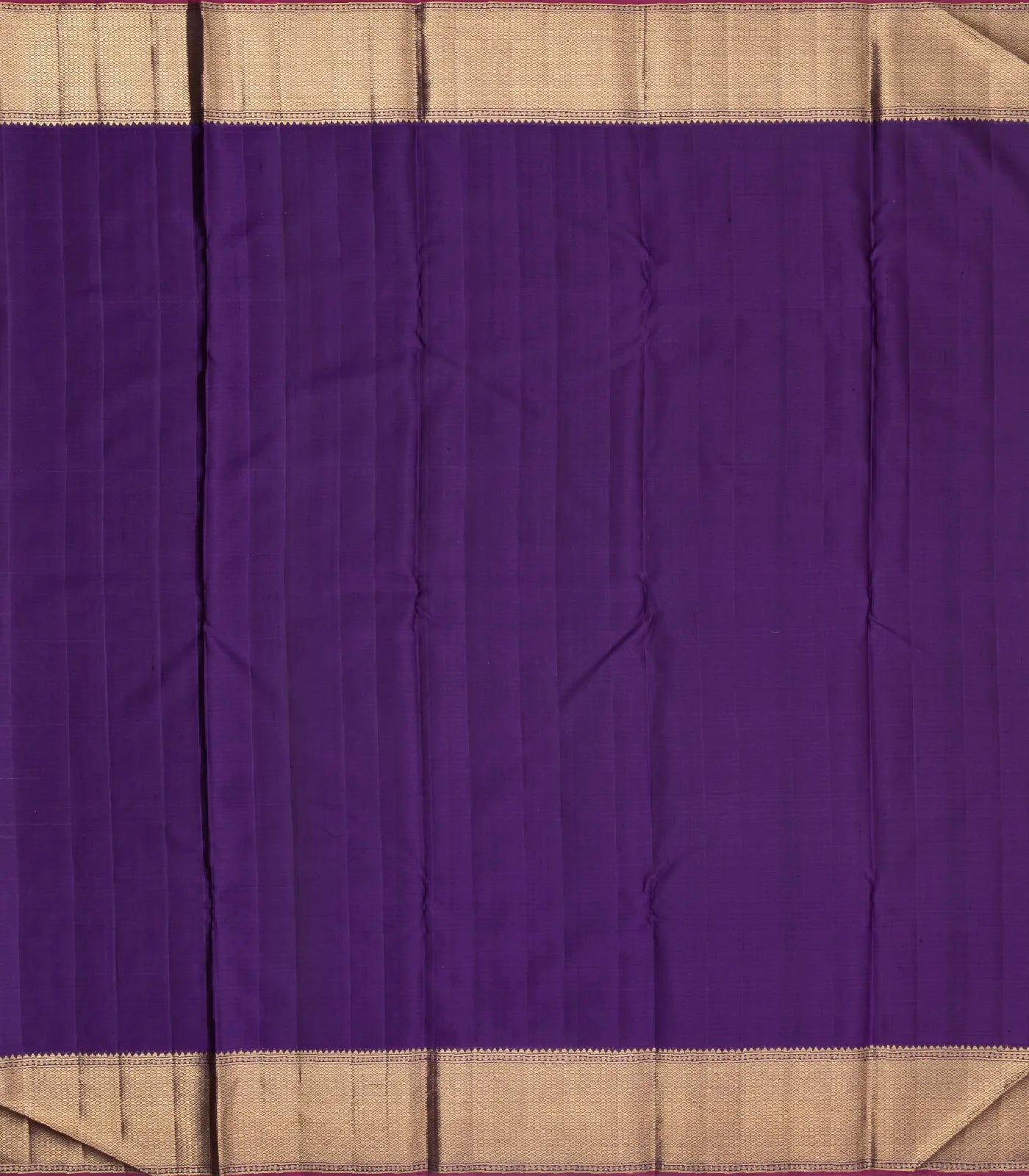 Mustard Handloom Kanchipuram Silk Saree With Meena Floral Motifs