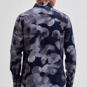 Grey Textured Abstract Shirt