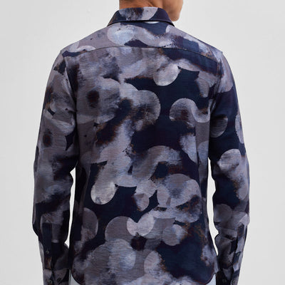 Grey Textured Abstract Shirt