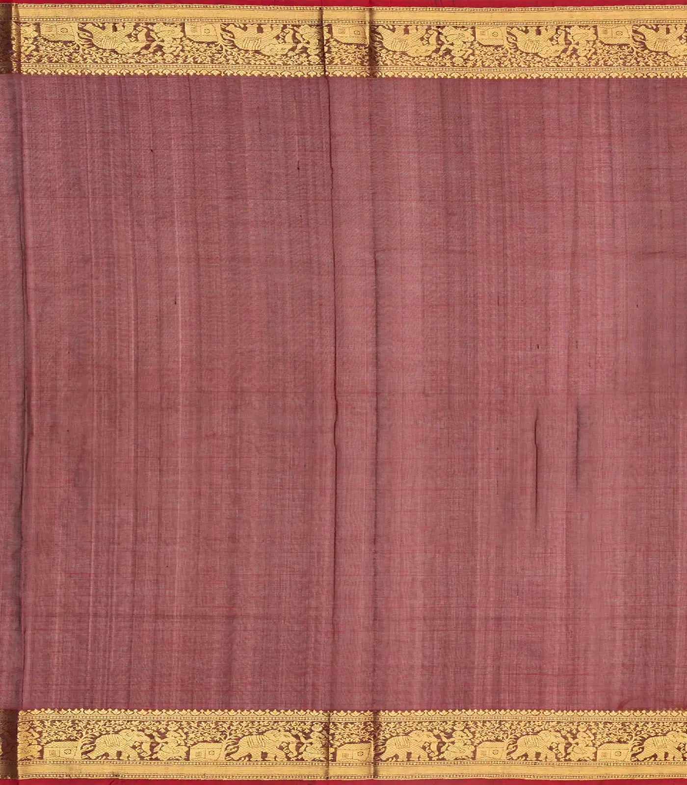 Maroon Handloom Silk Cotton Saree With Kamalam Zari Buttas