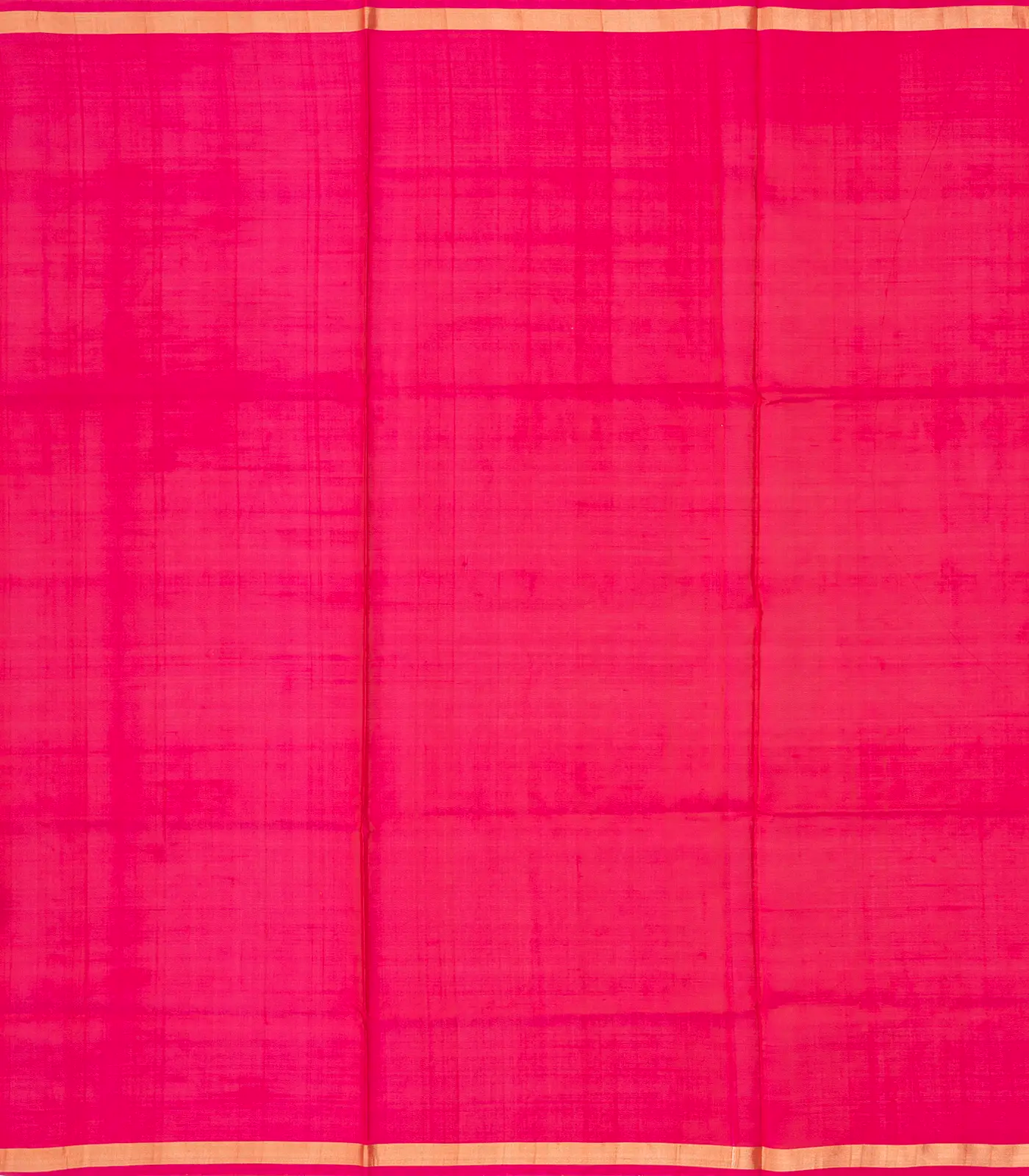 Red Handloom Uppada Silk Saree With Floral Buttas & Pink Pallu