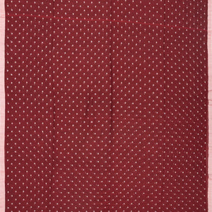 Maroon Bengal Cotton Saree With Coin Motifs
