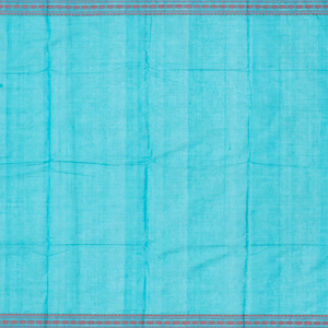 Sky Blue Handloom Kanchi Cotton Saree With Coin Buttas And Annam Motifs