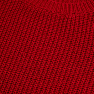 Red Fisherman Knit Sweater