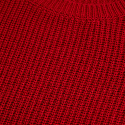 Red Fisherman Knit Sweater
