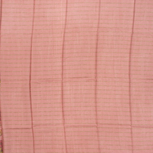 Dusty Pink Handloom Tussar Silk Saree Printed With Floral Vine Motifs