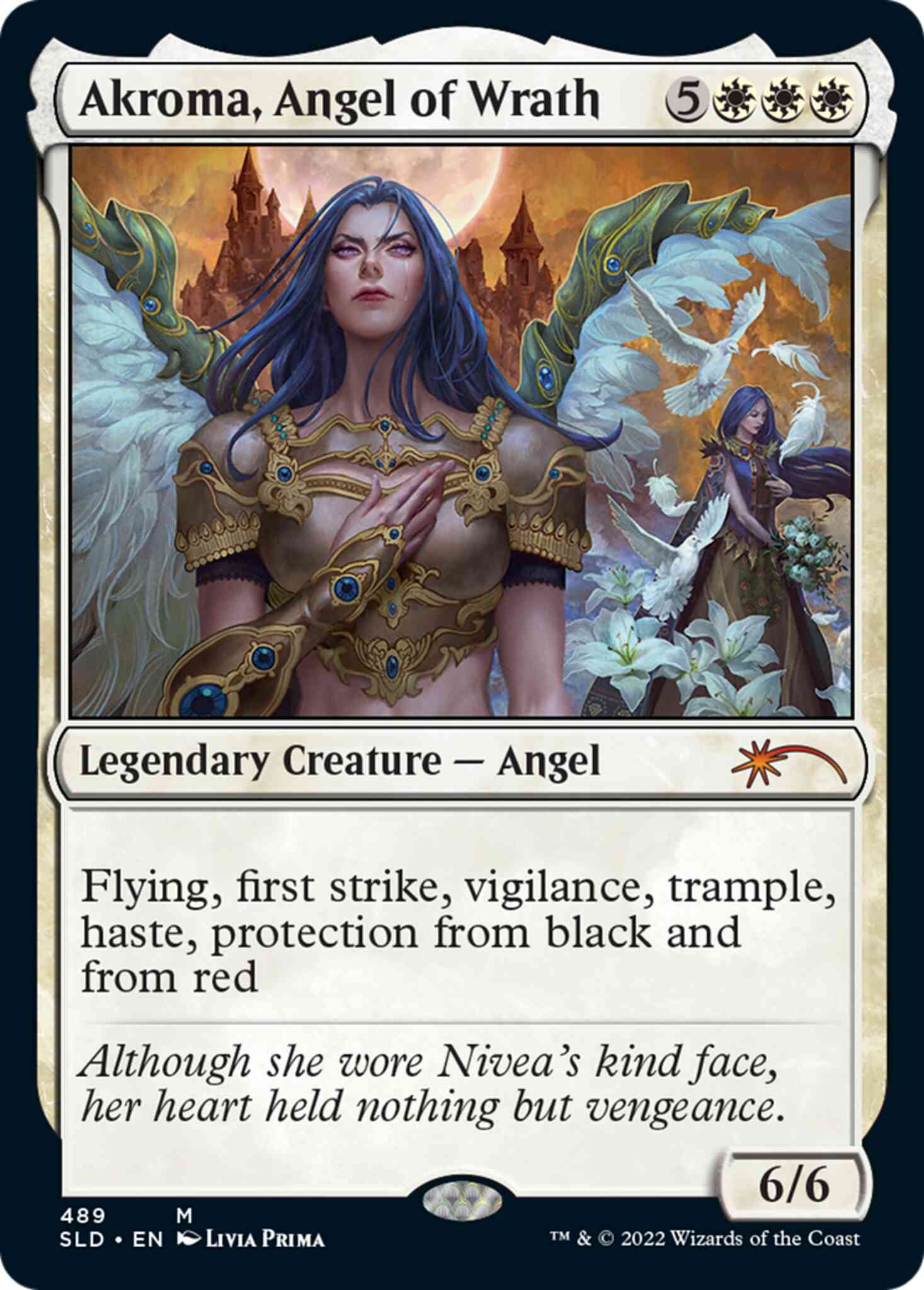 Akroma, Angel of Wrath [0489] [Livia Prima] [Secret Lair Drop] [Non-Foil]