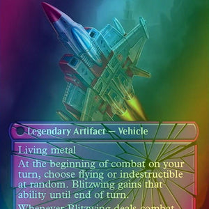 Blitzwing, Cruel Tormentor // Blitzwing, Adaptive Assailant [19] [Borderless] [Shattered Glass] [Universes Beyond: Transformers] [Foil]