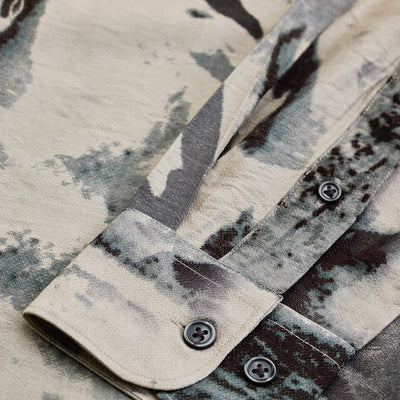 Cream Textured Abstract Shirt