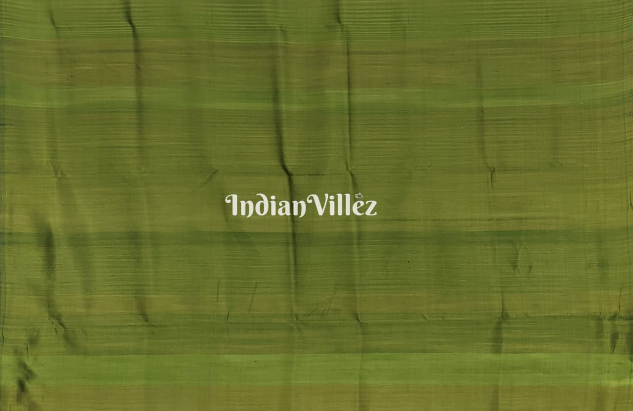 Light Coffee with Green Odisha Ikat Contemporary Tarabali Silk Saree