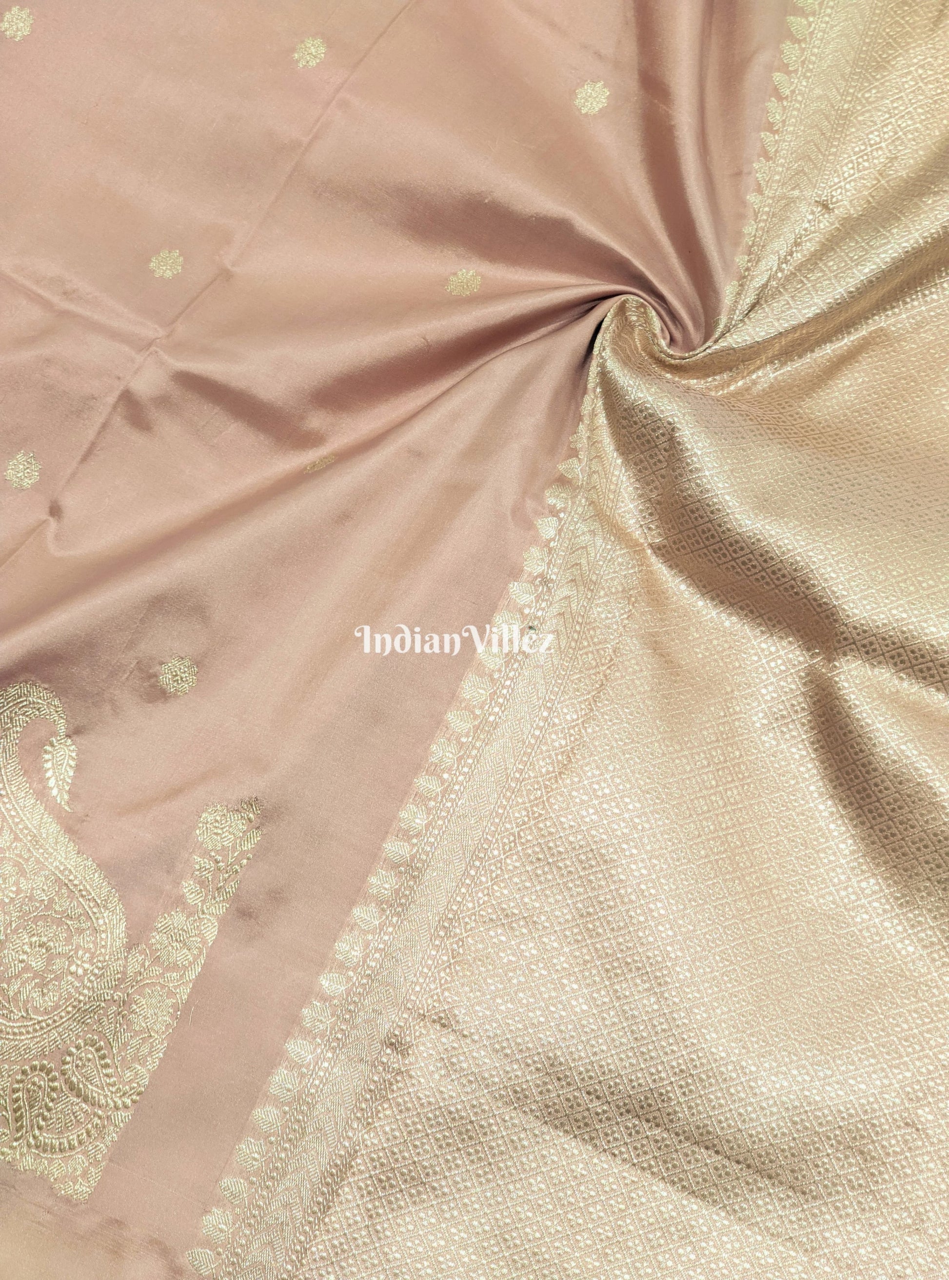 Pink Banarasi Katan Silk Saree