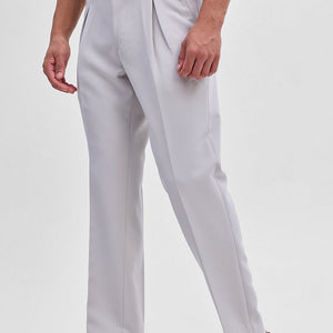 Light Grey Slim Fit Stretch Trousers