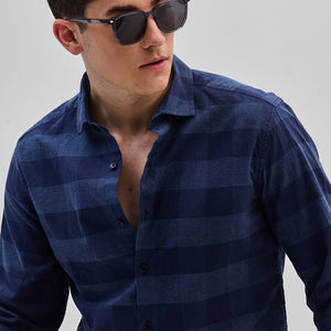 Blue Checks Slim Fit Shirt