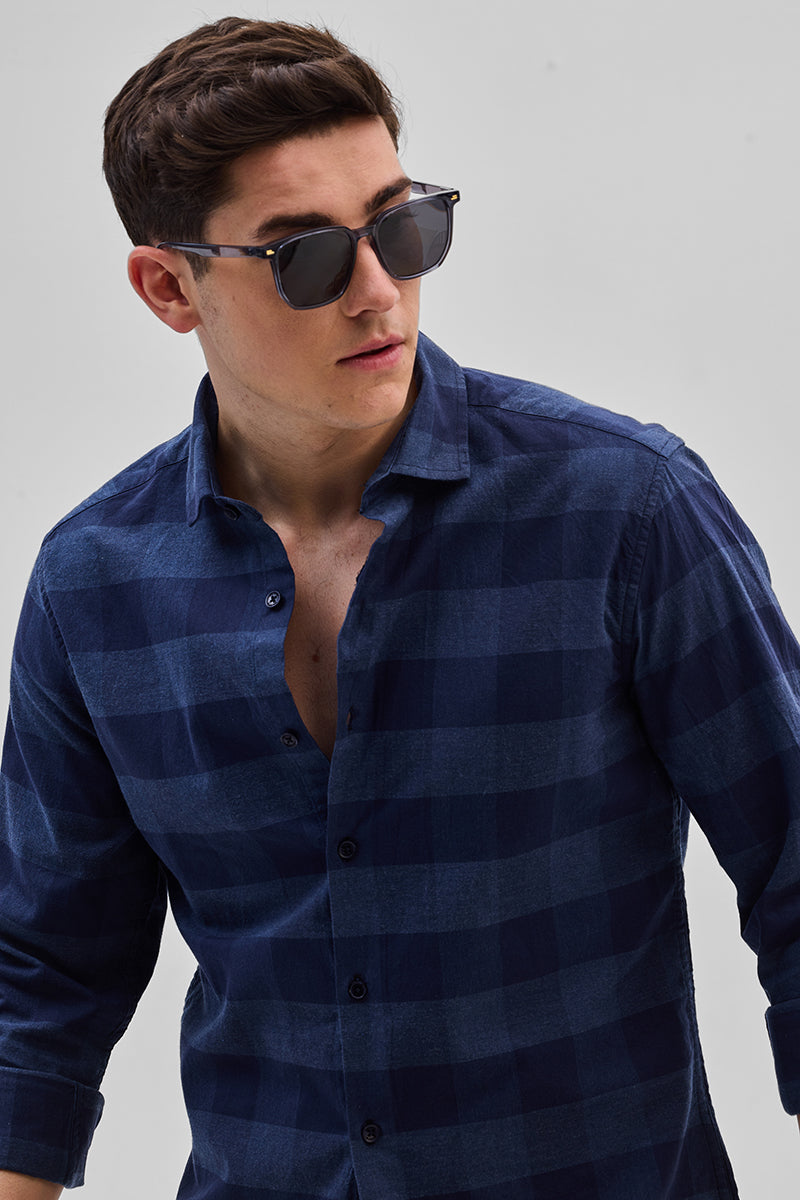 Blue Checks Slim Fit Shirt