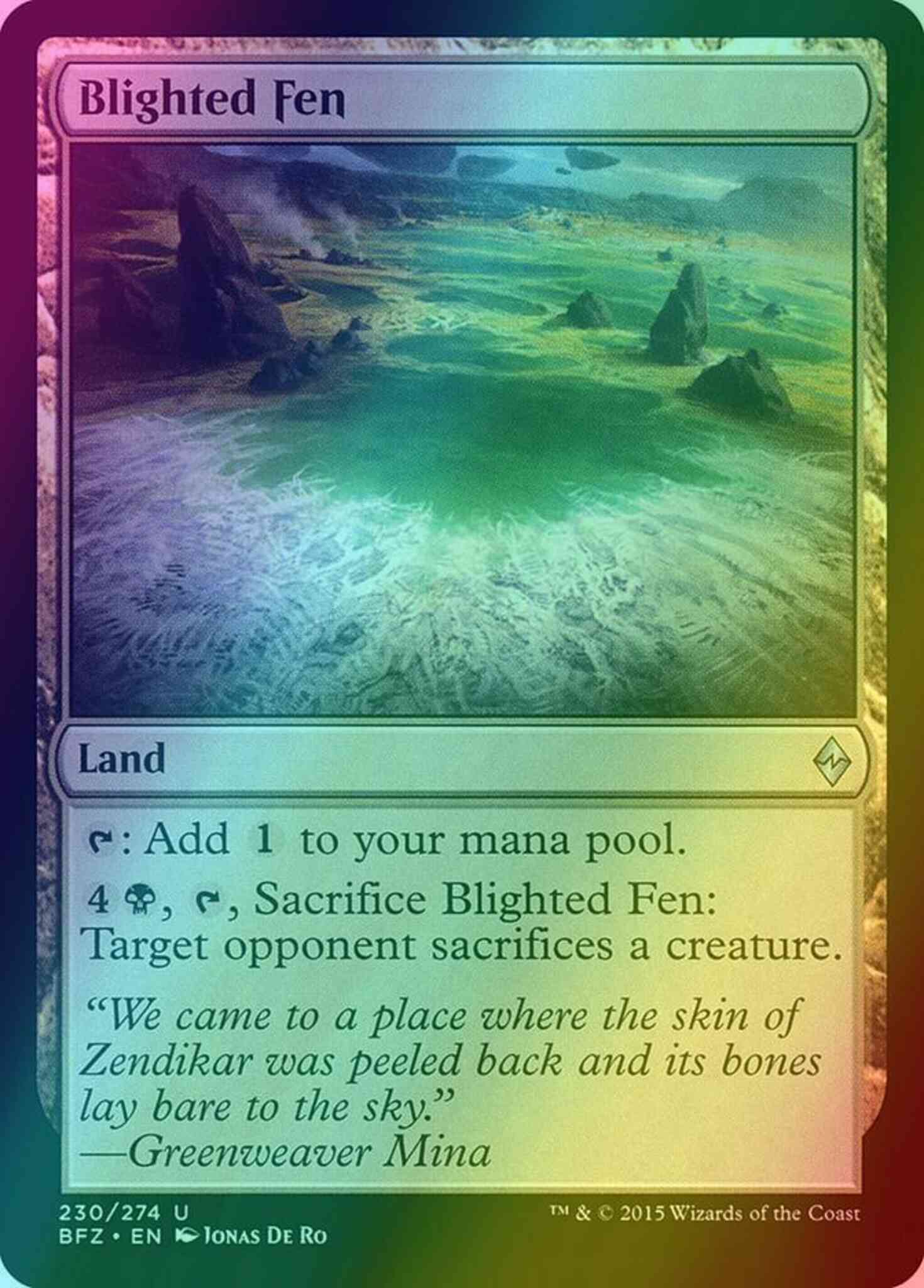 Blighted Fen [230] [Battle for Zendikar] [Foil]