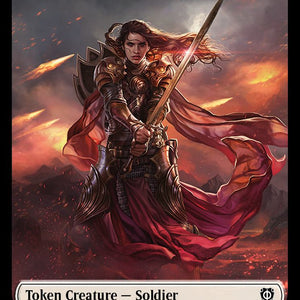 Angel Token (02) // Soldier Token (07) [Phyrexia: All Will Be One: Commander: Tokens] [Non-Foil]