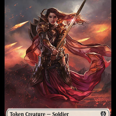 Angel Token (02) // Soldier Token (07) [Phyrexia: All Will Be One: Commander: Tokens] [Non-Foil]