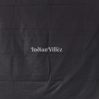 Black Tribal Themed Hand-Painted Pattachitra Saree