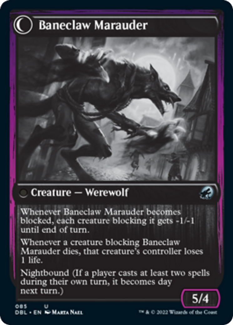 Baneblade Scoundrel // Baneclaw Marauder [85] [Innistrad: Double Feature] [Non-Foil]