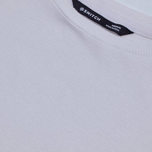 White Textured Sweatshirt