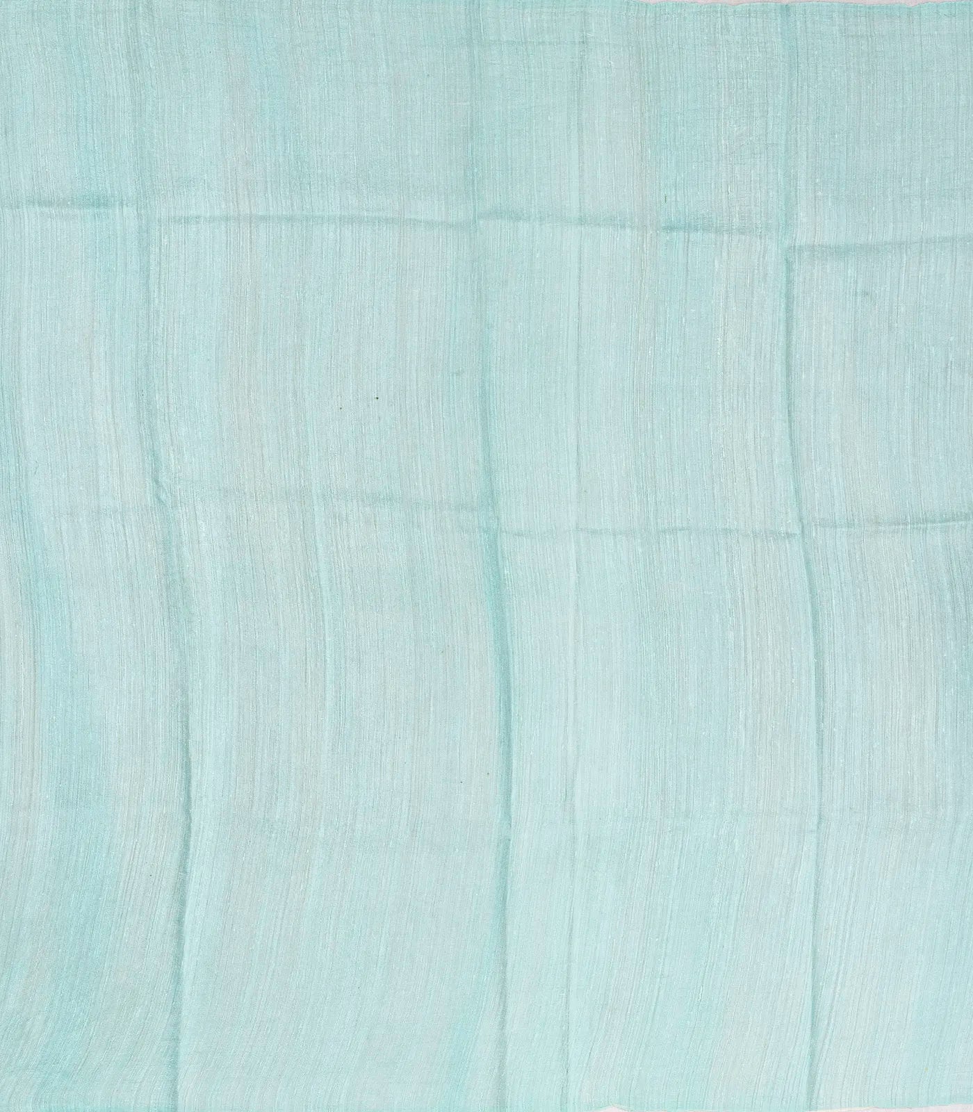 Turquoise Handloom Tussar Linen Blend Silk Saree Printed With Floral Motifs