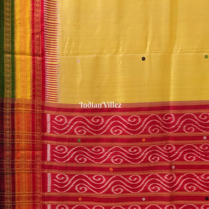 Yellow Kathiphera Odisha Ikat Khandua Silk Saree