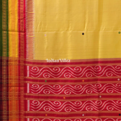 Yellow Kathiphera Odisha Ikat Khandua Silk Saree