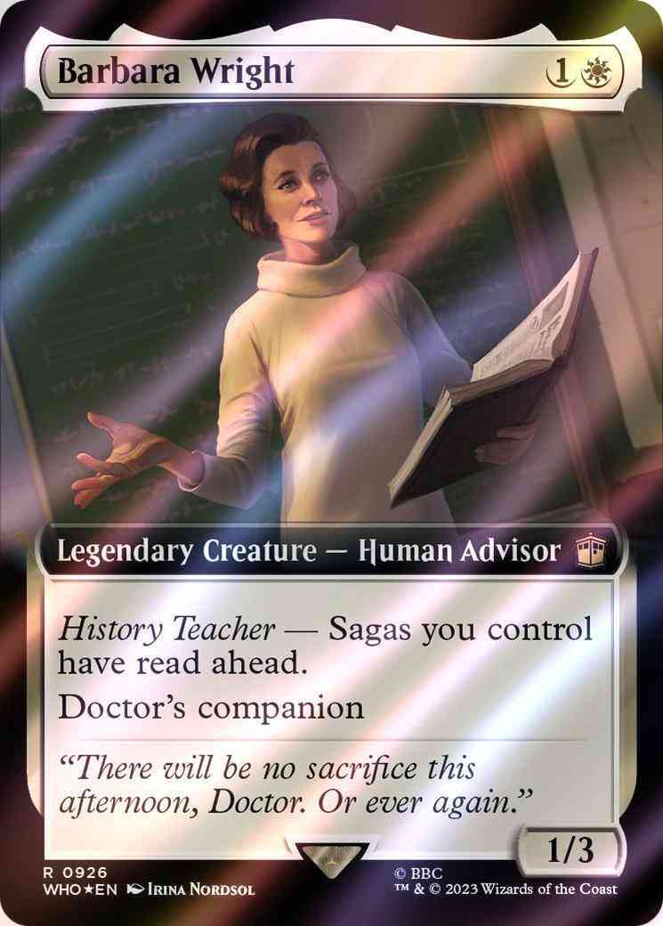 Barbara Wright [926] [Extended Art] [Universes Beyond: Doctor Who] [Surge Foil]