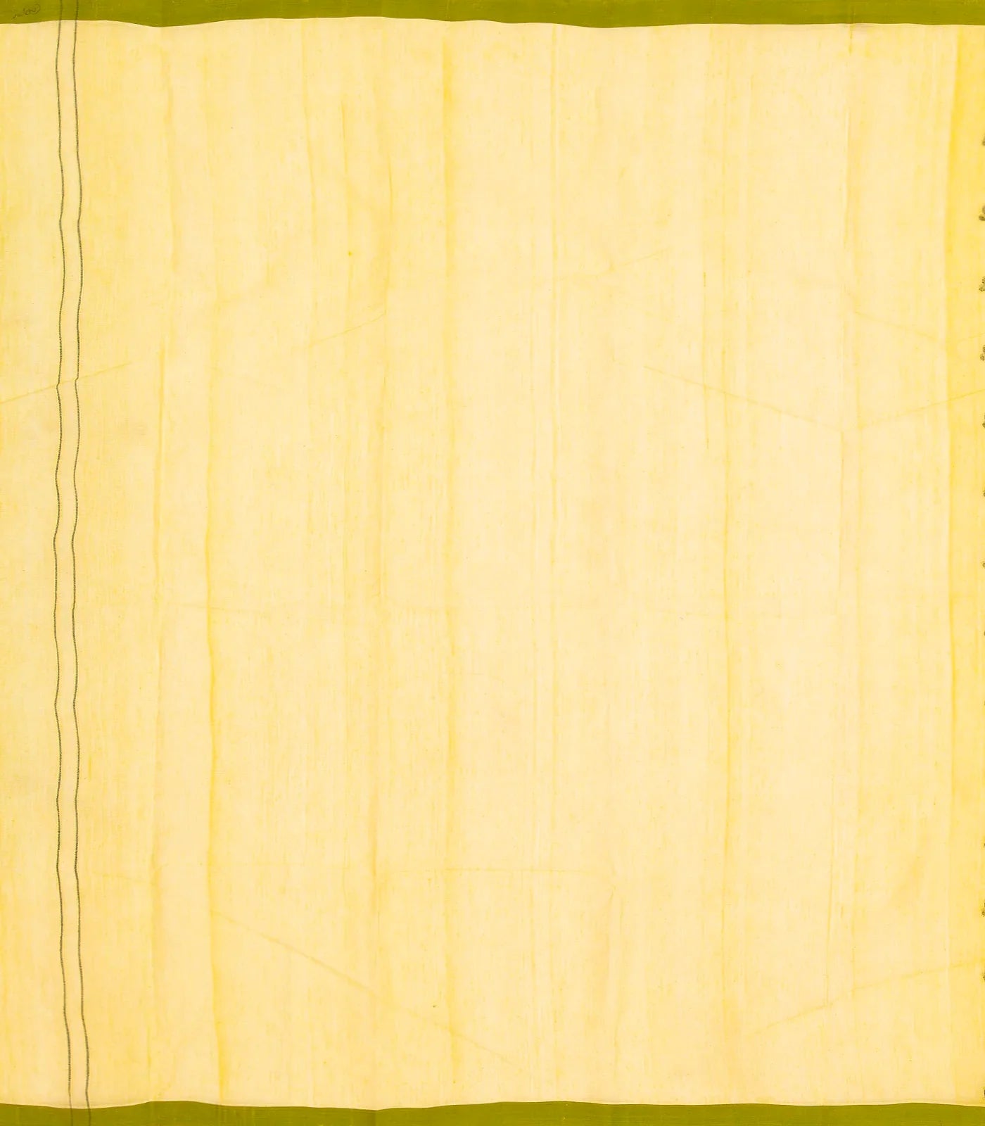 Yellow Bengal Cotton Saree With Mango Motifs