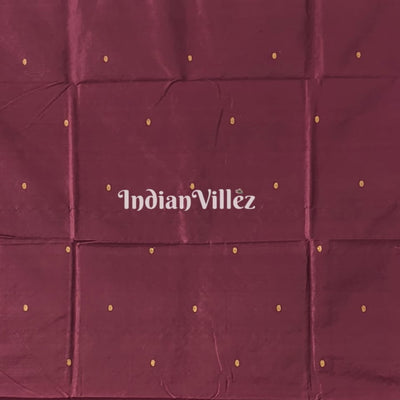 Deep Maroon with Golden Zari (Tissue) Phoda Kumbha Sambalpuri Silk Saree