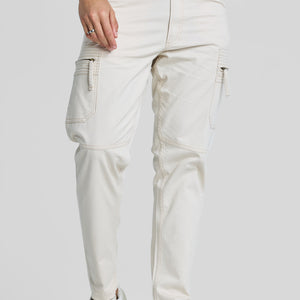 Off White Slim Fit Cargo Pants