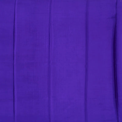 Aquamarine Mysore Crepe Silk Saree With Checks & Contrast Border