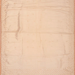 Light Peach Woven Organza Saree With Sequin Embroidery