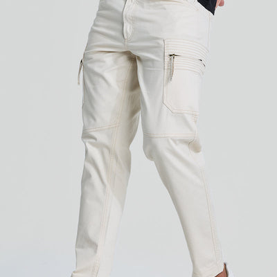 Off White Slim Fit Cargo Pants
