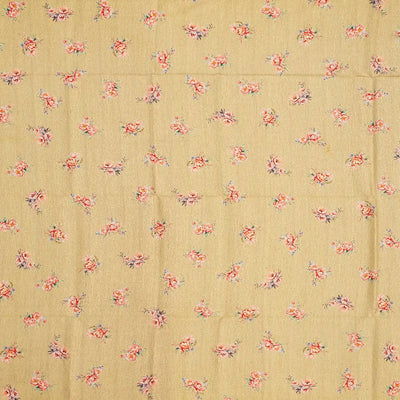 Taupe Handloom Tussar Silk Saree With Printed Crane Motifs-Taupe