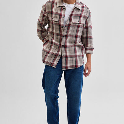 Brown Double Pocket Flannel Overshirt