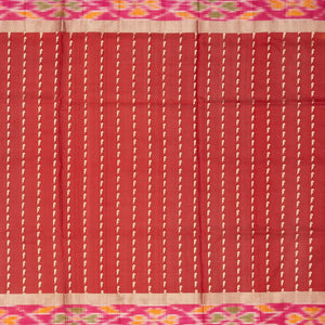 Mango Yellow Handloom Uppada Silk Saree With Floral Motifs