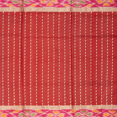 Mango Yellow Handloom Uppada Silk Saree With Floral Motifs