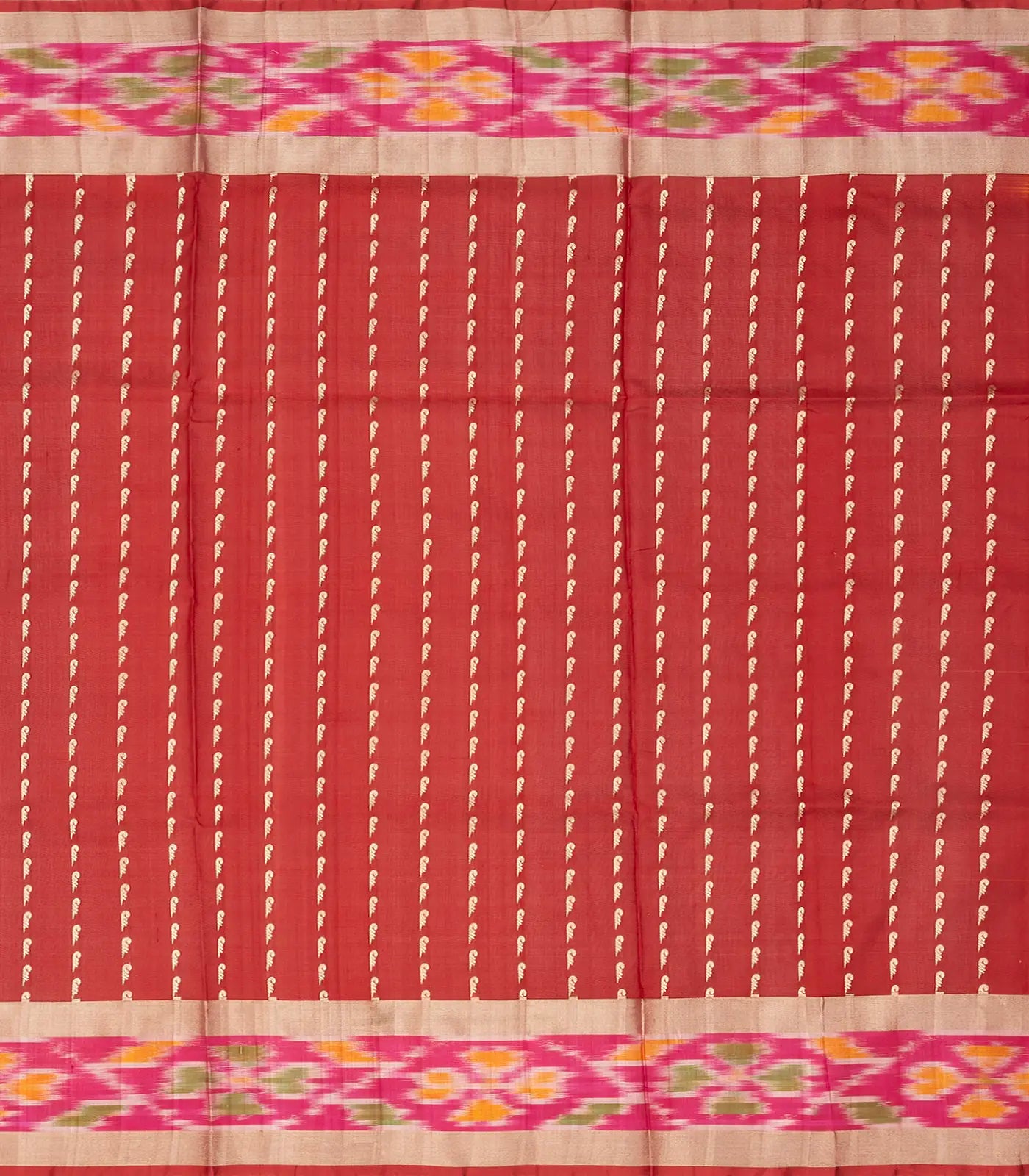 Mango Yellow Handloom Uppada Silk Saree With Floral Motifs