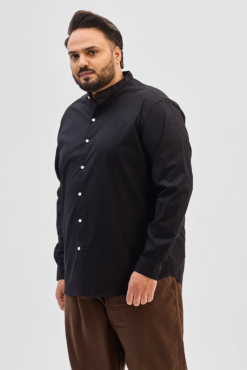 Black Mandarin Shirt