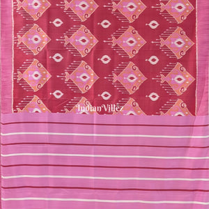 Purple with Rose Red Contemporary Silk Saree