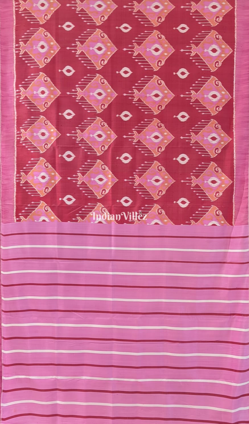 Purple with Rose Red Contemporary Silk Saree