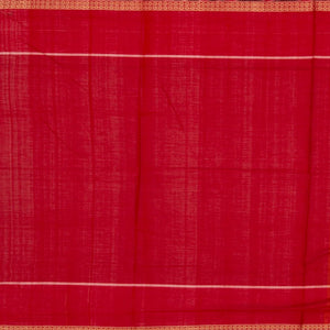 Navy Blue Handloom Orissa Cotton Saree With Tie & Dye Pallu