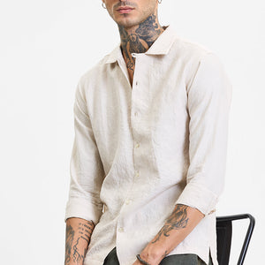 Cream Slim Fit Shirt