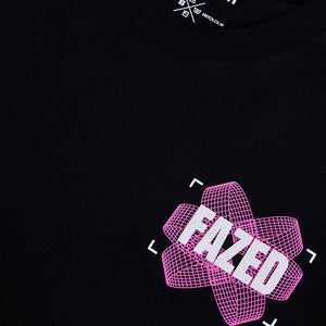 Fazed Black Graphic Print Slim Fit T-Shirt