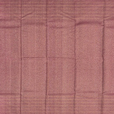 Dusty Pink  Handloom Kanchipuram Silk Saree With Floral Buttas