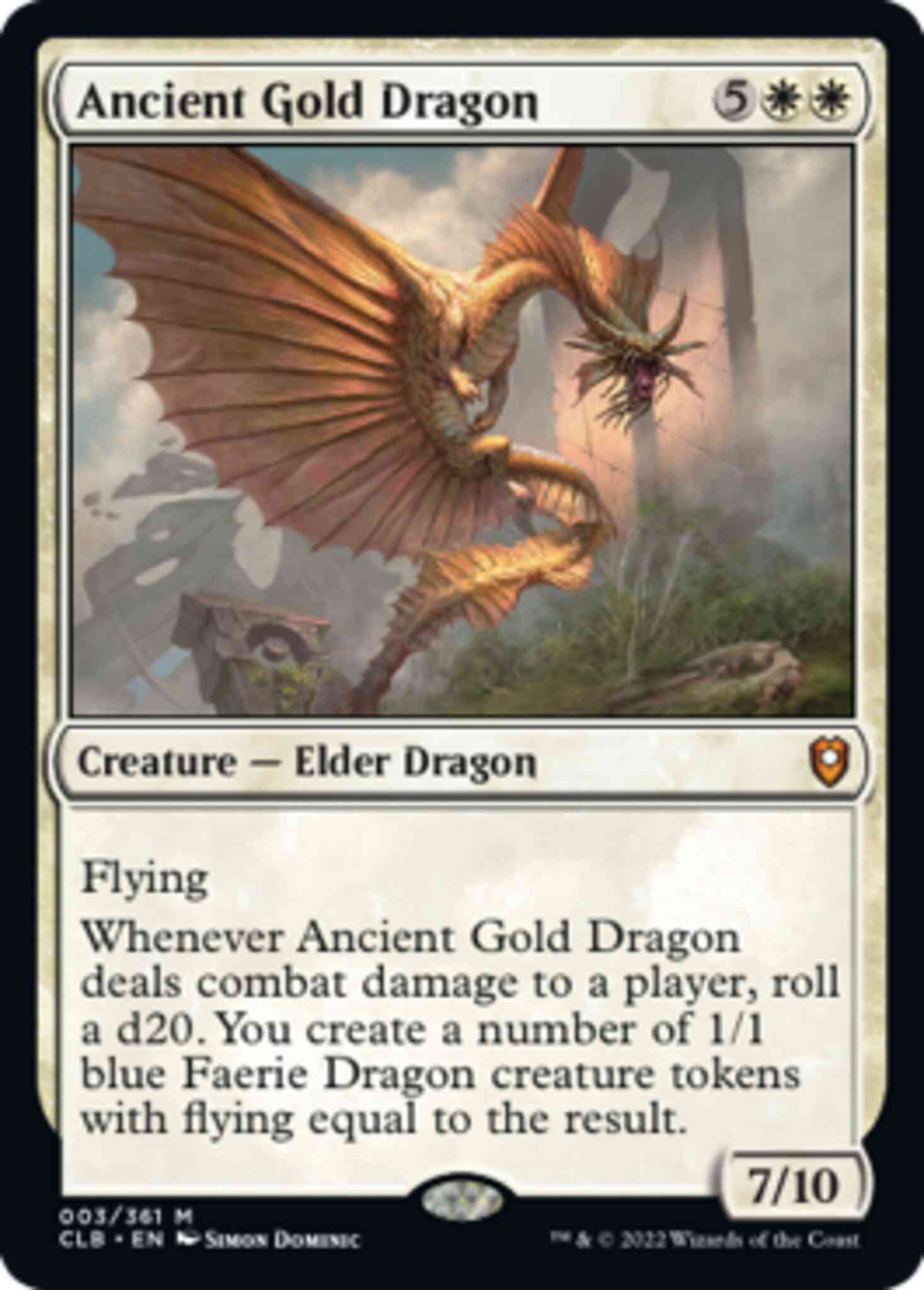 Ancient Gold Dragon [3] [Commander Legends: Battle for Baldur's Gate] [Non-Foil]