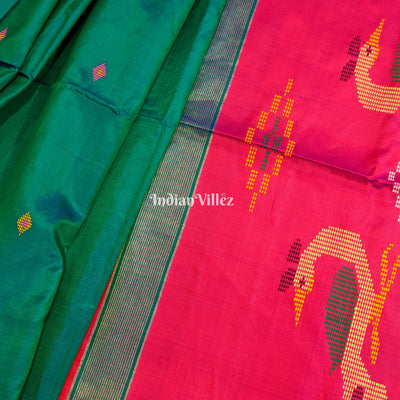 Rama Green Handloom Soft Silk Saree