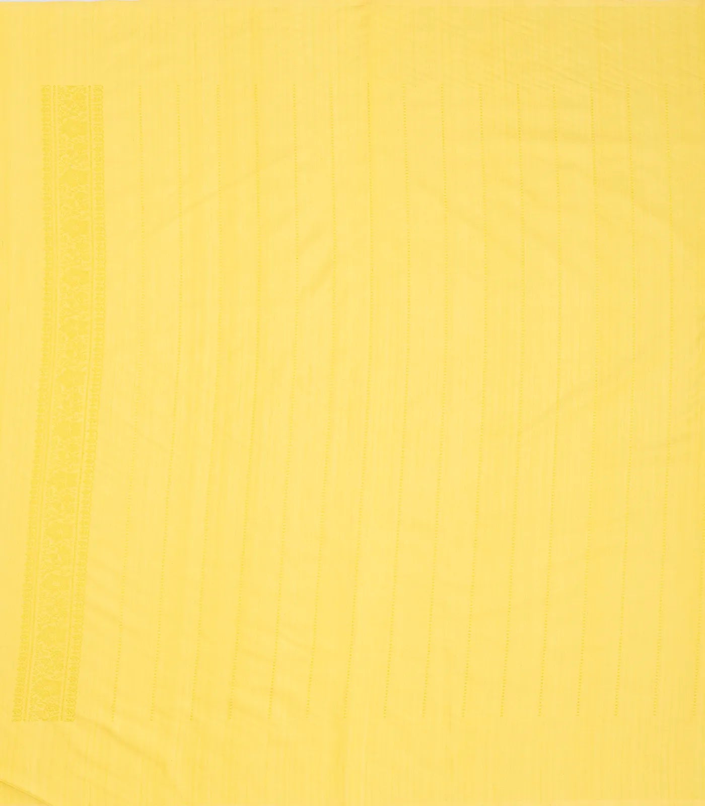 Yellow Handloom Banarasi Silk Saree With Meena Floral Motifs