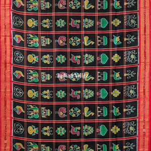 Black Nabakothi With Doli Barat Theme Khandua Silk Saree